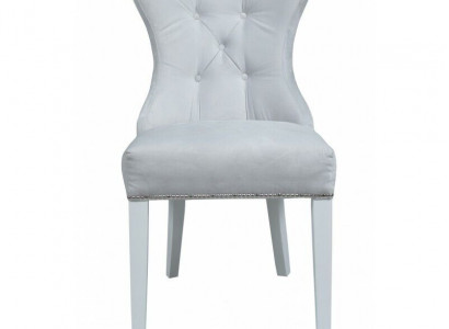 Grauer Polster Chesterfield Stuhl Designer Einitzer Lehnstühle Esszimmermöbel